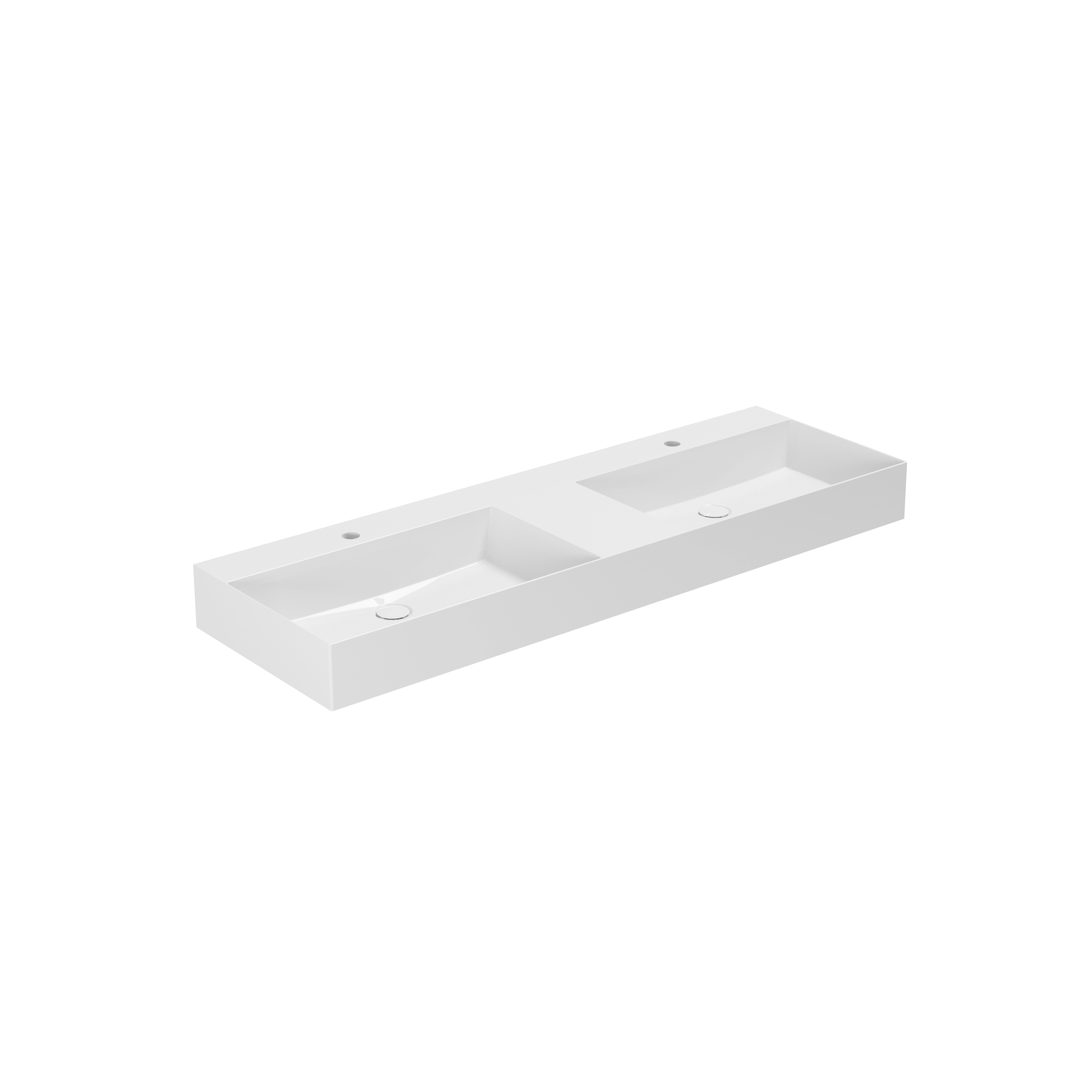 Foto 0 Two Wall-hung Washbasins 142 cm Elegance Squared