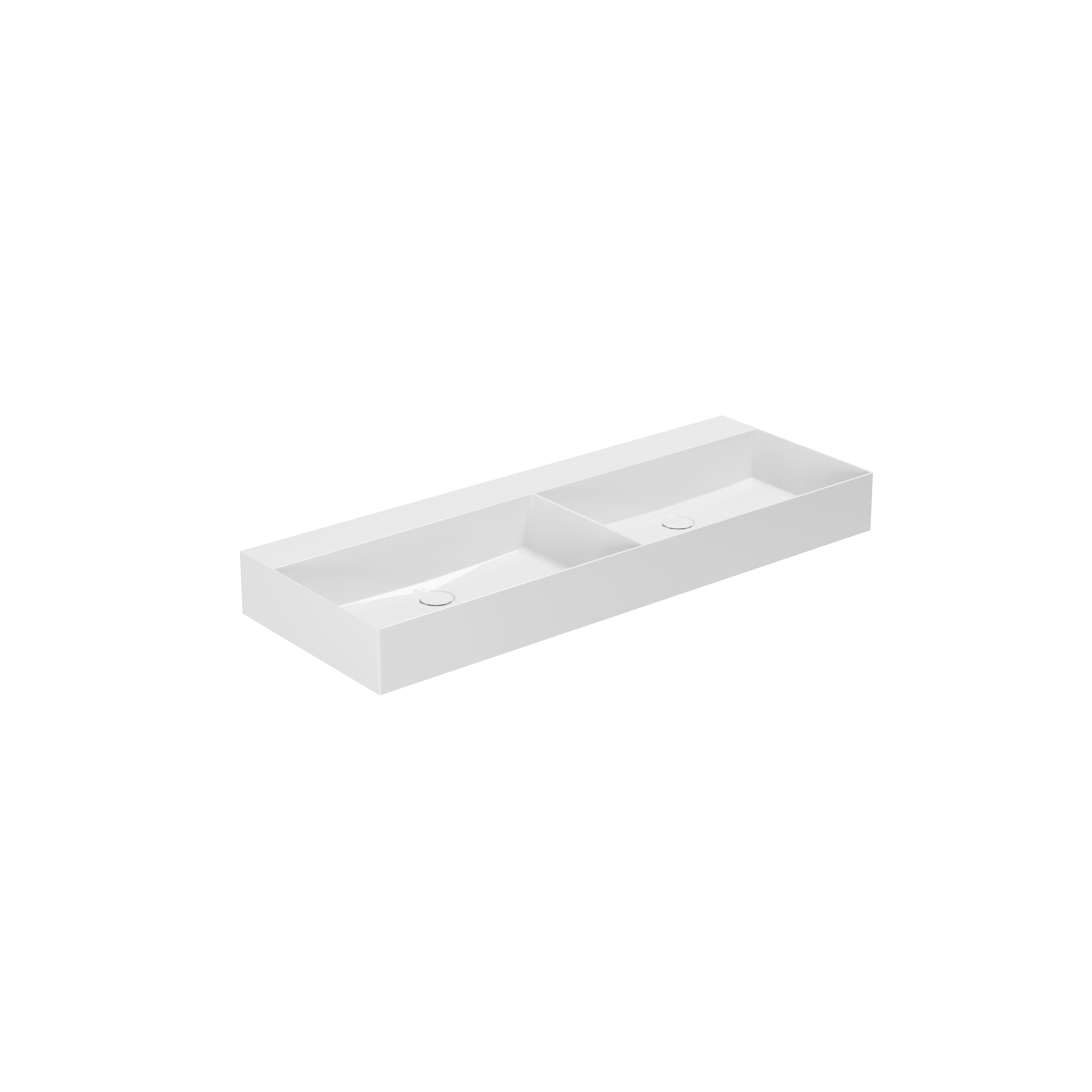 Foto 0 Two Wall-hung Washbasins 122 cm Elegance Squared